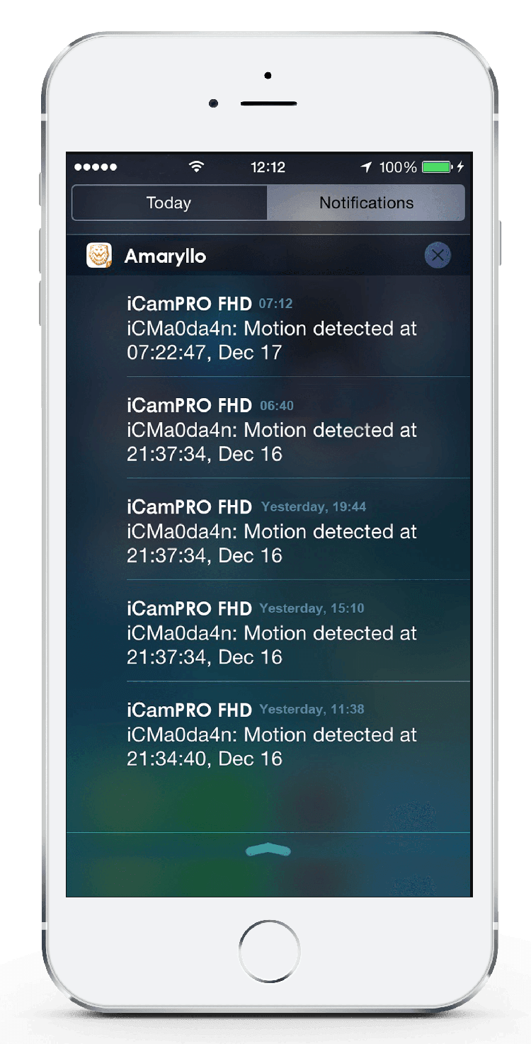 iCamPro notifications