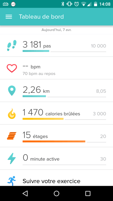 FitBit Charge HR Test application