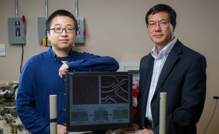 Le Docteur Zhong Lin Wang (à droite) croit au succès de ces nano-générateurs.