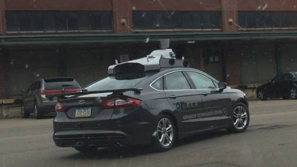 La voiture d'Uber aperçue à Pittsburgh