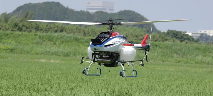 Le Fazer, drone épandeur dans les rizières