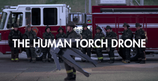 drone torche humaine