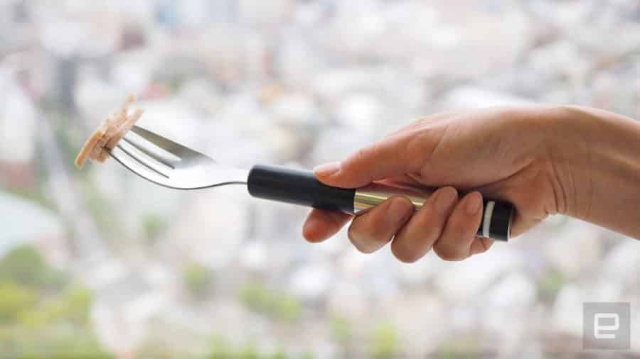 electro-fourchette reduit la consommation de sel fourchette connectée