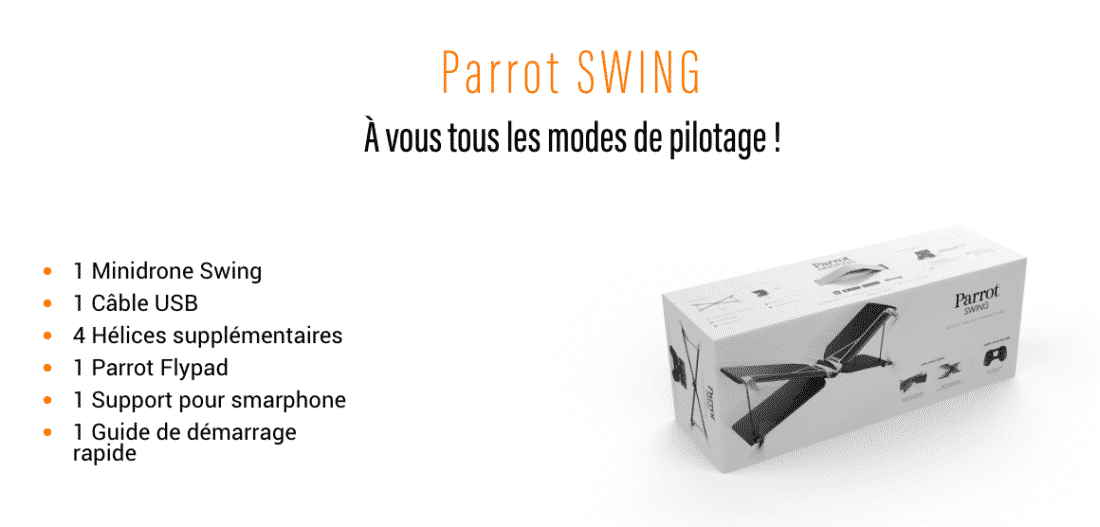 parrot swing boite packaging