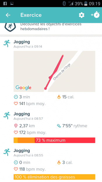 jogging fitbit charge 2