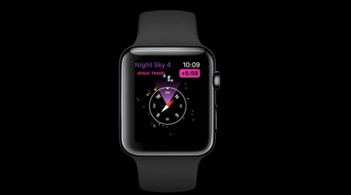 Application apple watch night sky