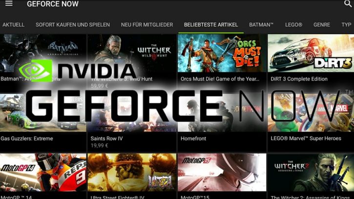 Cloud Gaming Nvidia geforce now