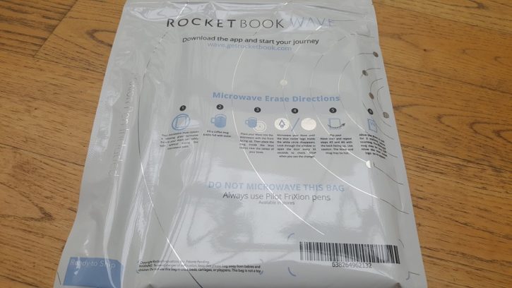 Test Unboxing Rocketbook dos sachet instruction