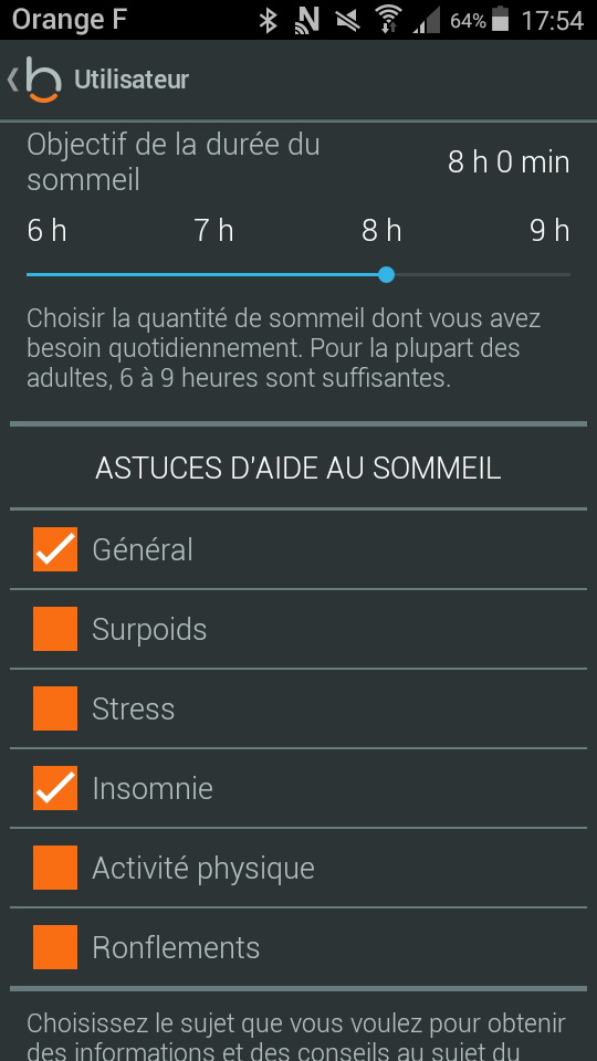 Test beddit 3 sleep tracker application profil
