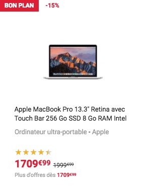 Macbook pro vente flash Fnac