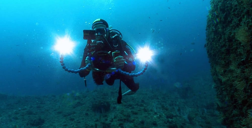 Boîtier Vuze sous-marin vidéos à 360 degrés sous l'eau