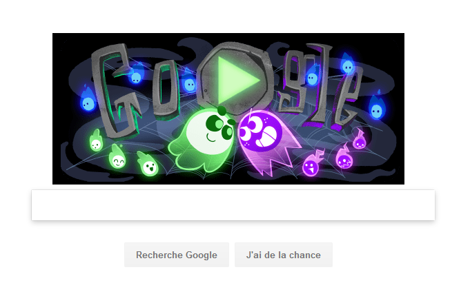 Google doodle, le nouveau jeu interactif spécial halloween de Google