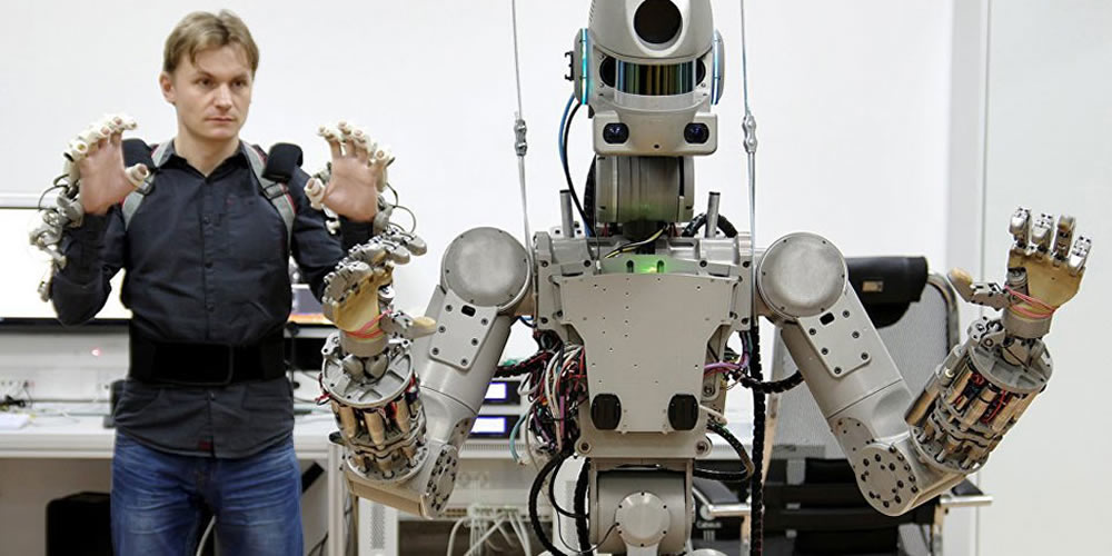 Russie robots dans l'Espace Station Spatiale Internationale