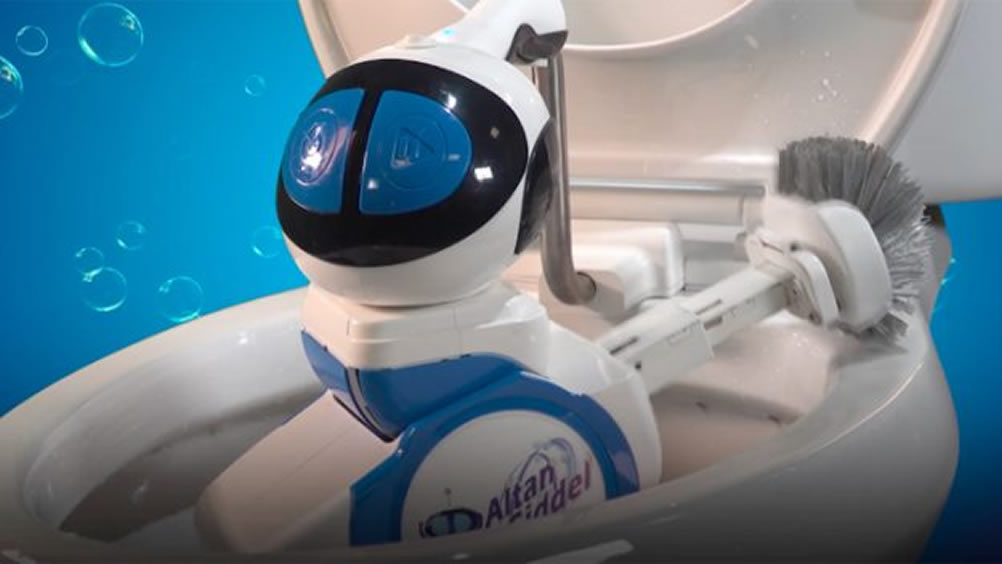 Giddeell robot qui nettoie les toilettes