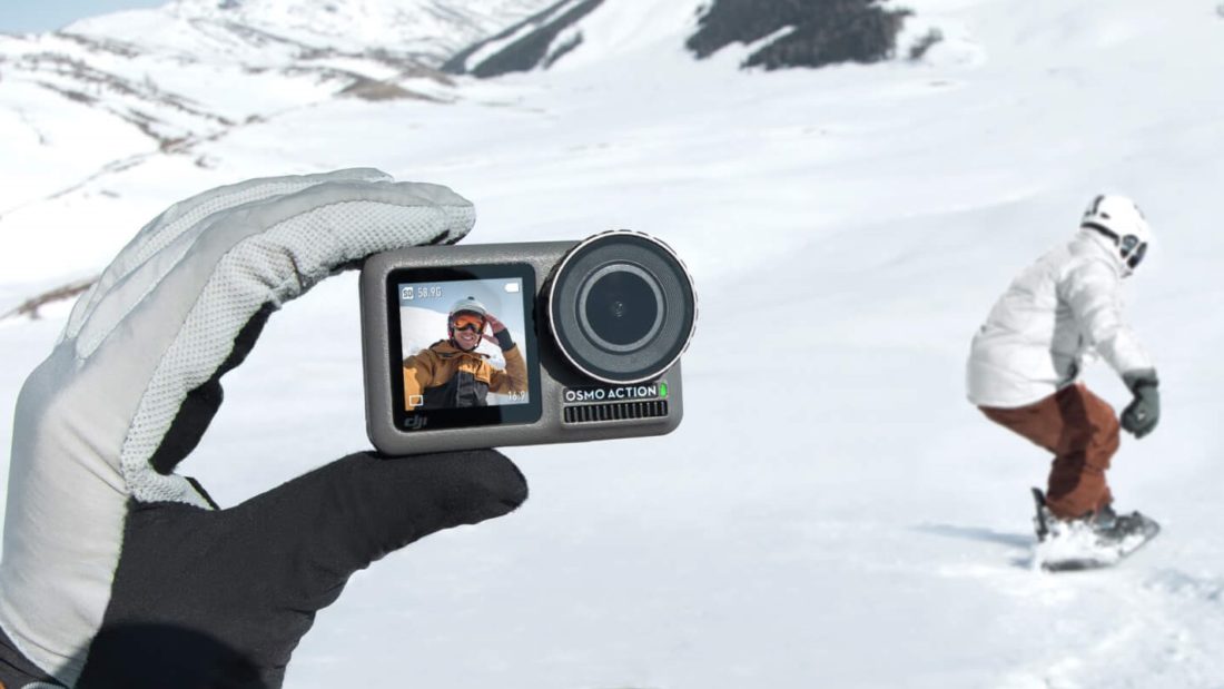 caméra d'action DJI Osmo action en montagne
