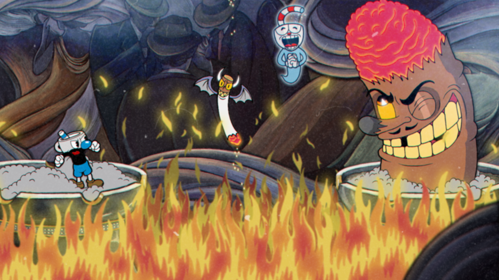 cuphead sur les véhicules tesla, un seul niveau