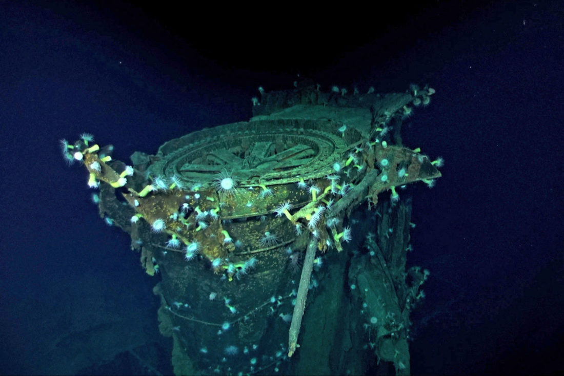 cette épaves a été retrouvée par des drones sous-marins