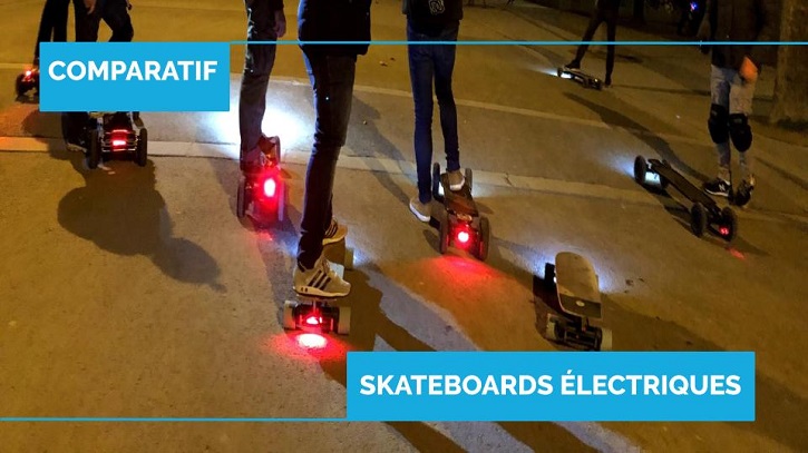 comparatif skateboards électriques une