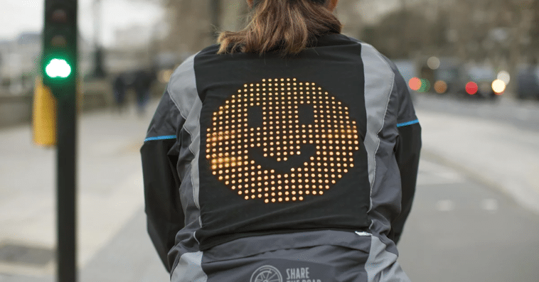 veste emoji de ford pour les cyclistes