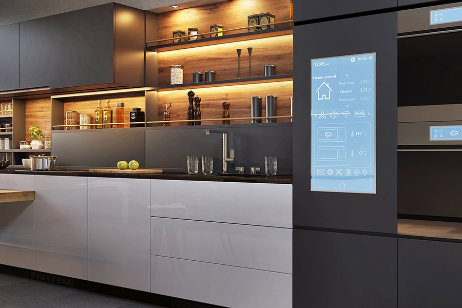 cuisine du futur entièrement connectée