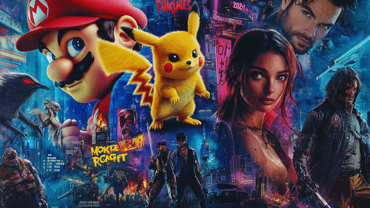 affiches de films emblématiques d'adaptations de jeux vidéo