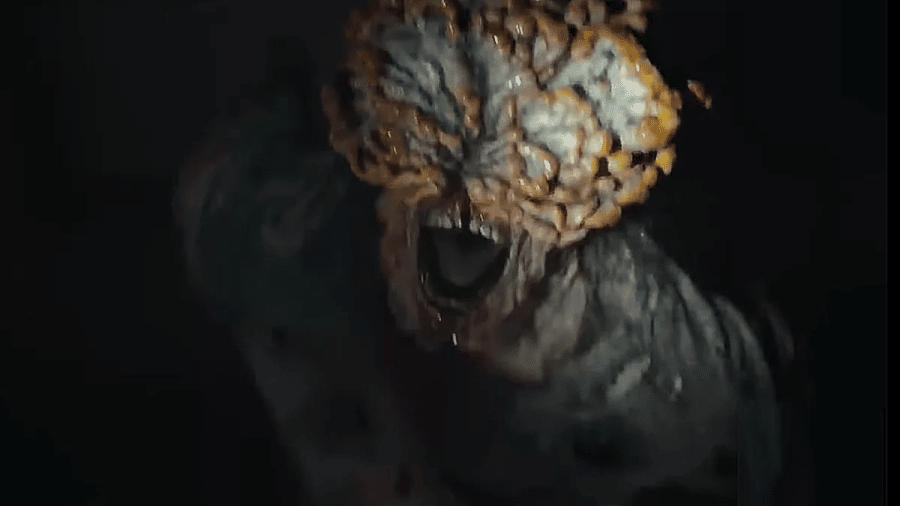 Un humain contaminé par le champignon mutant dans la série The Last of Us