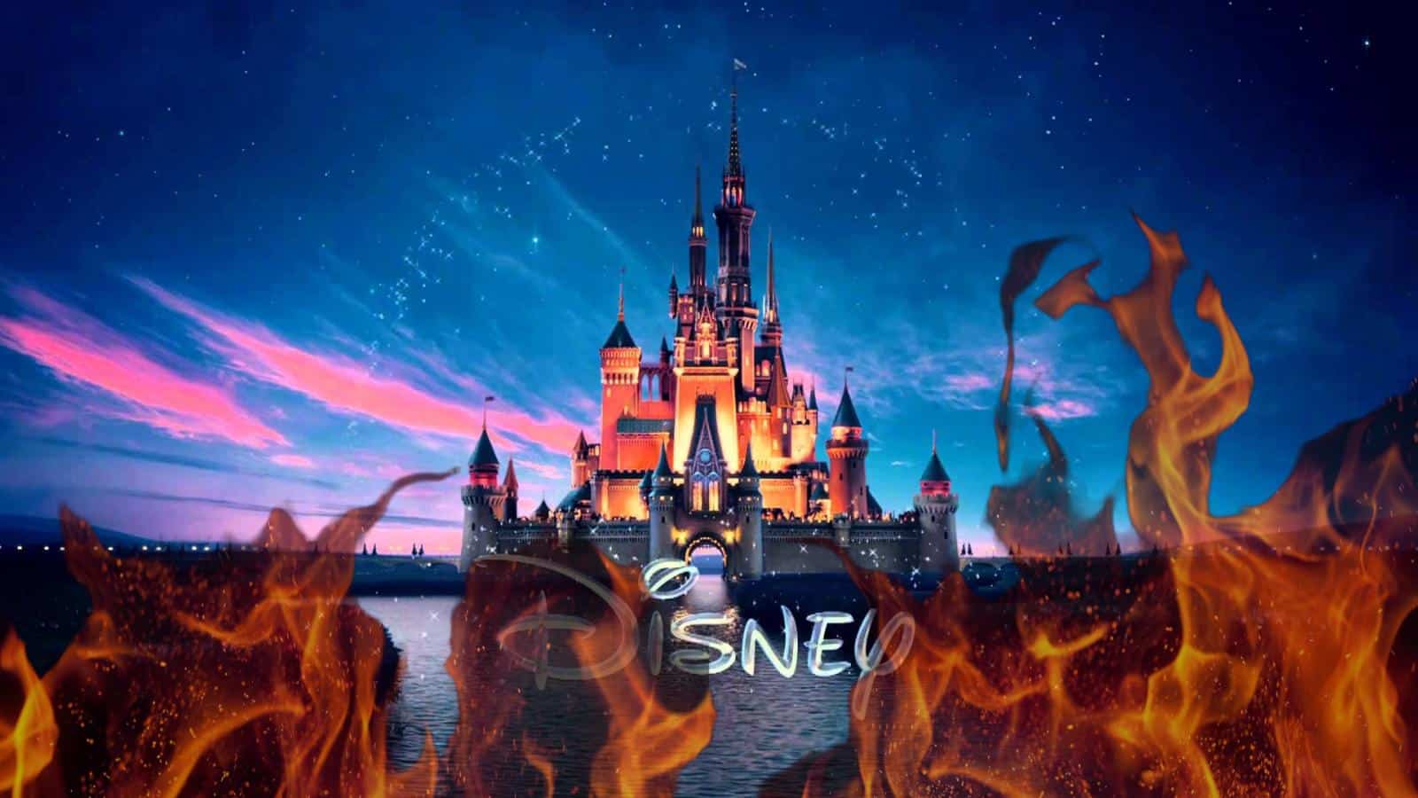 fin disney en flammes