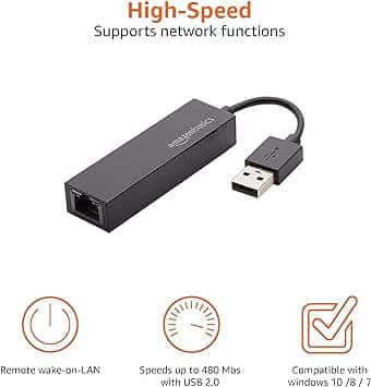 Adaptateur réseau USB 2.0 Ethernet haute vitesse