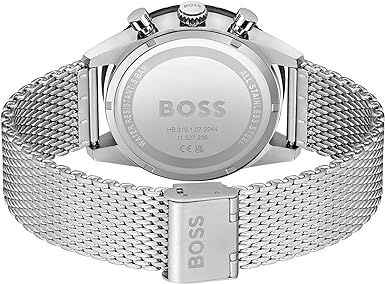 BOSS Montre Chronographe à Quartz pour Homme avec Bracelet milanais en Acier Inoxydable argenté