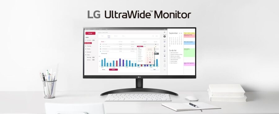 Écran PC UltraWide LG 29WQ60A-B Technologie AMD FreeSync Résolution UWFHD Multitâche professionne