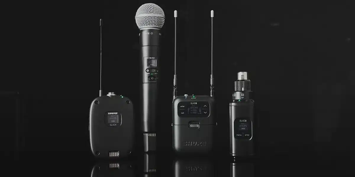 Shure, SLX-D, équipement sans fil, créateurs nomades, qualité sonore, performances RF, compacité, production de contenu.