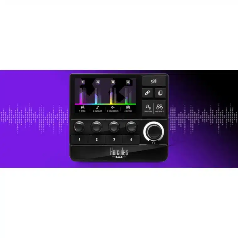contrôleur audio pro, streaming en temps réel, Hercules Stream 200 XLR