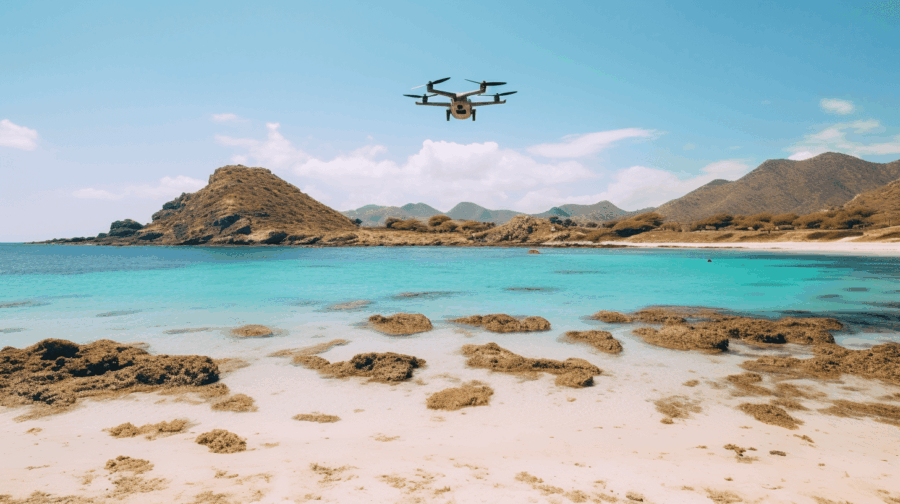 un drone voler au dessus d'un zone interdit