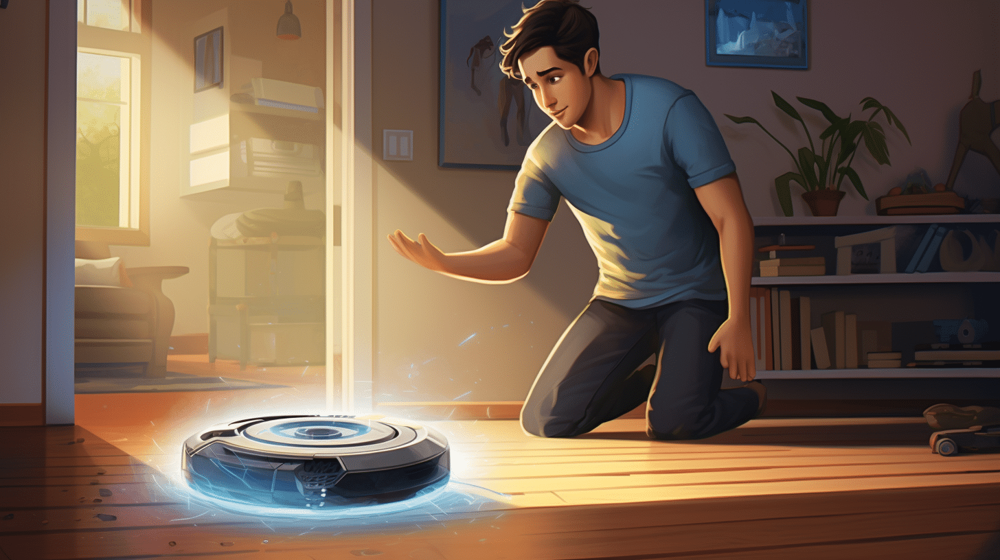 comment arreter un robot aspirateur en tapant dans le mur
