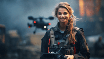 femme pilote de drone