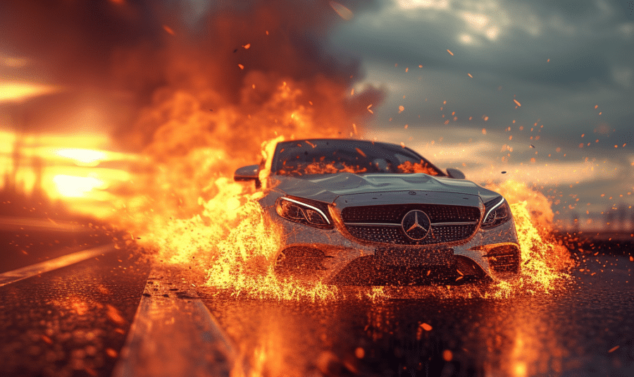 Mercedes EQE en flammes : les risques des véhicules électriques