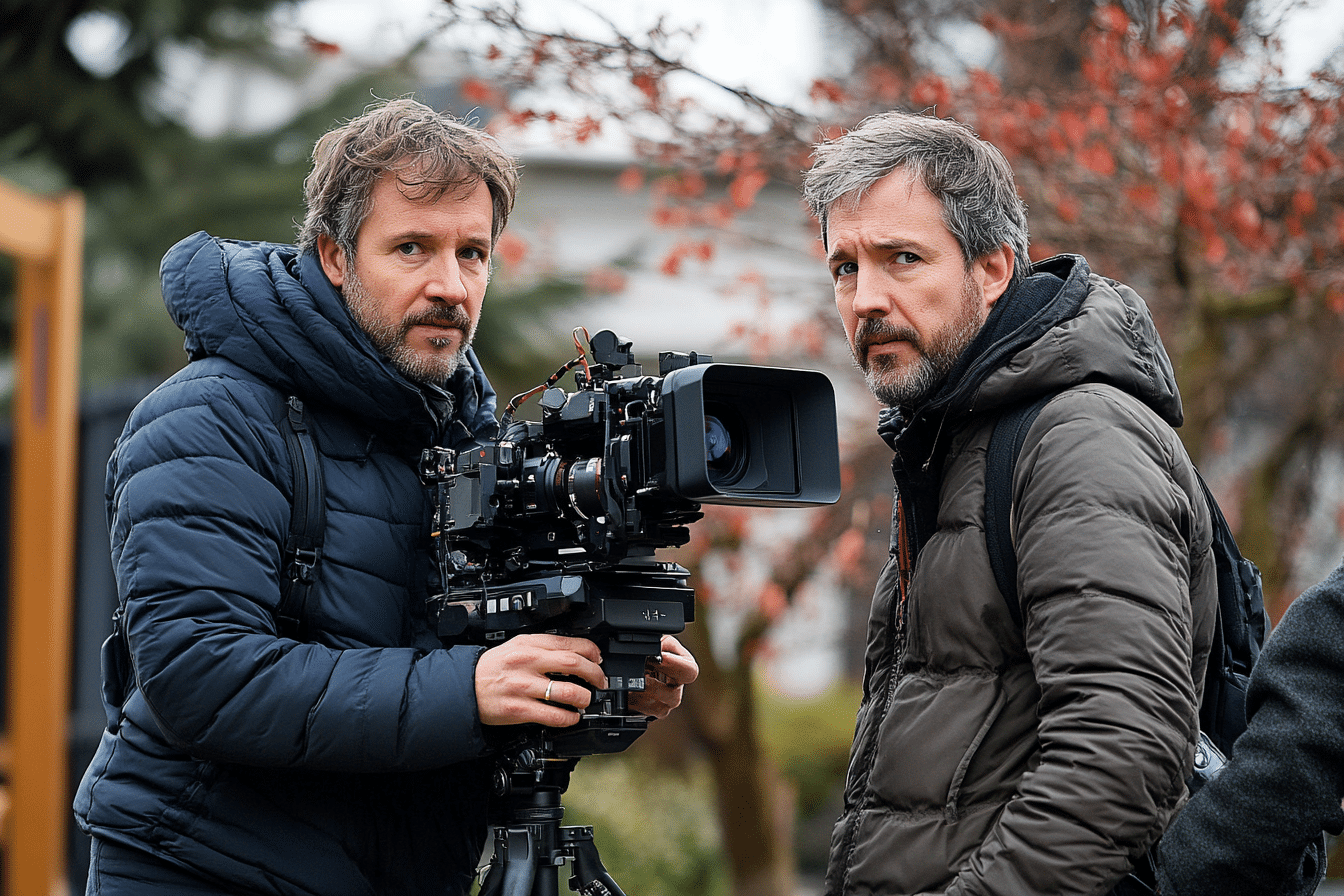 Denis villeneuve en train de tourner un film avec son assistant