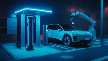 Huawei présente un robot qui gare et charge votre voiture !