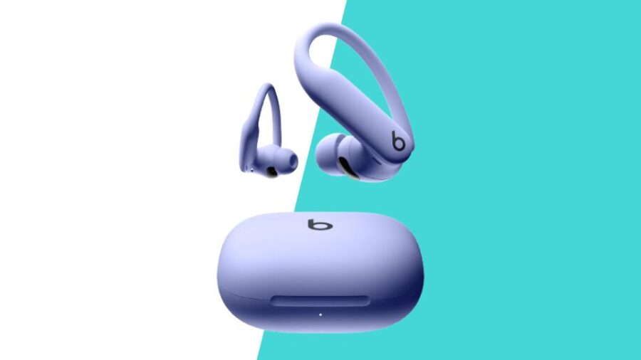 Vue d'ensemble des écouteurs Powerbeats Pro 2 et de leur étui