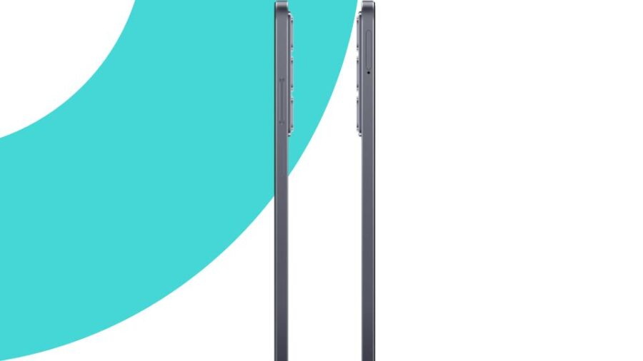 Vue de profil des deux côtés de Realme 14x