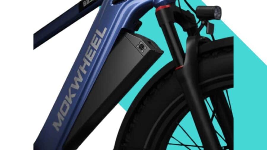 Un focus sur la place de la batterie sur le vélo électrique Mokwheel Basalt