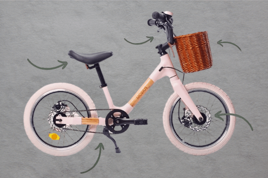 Möbius Persévérance : Un vélo enfant en bambou et cuir de raisin super stylé et éthique !