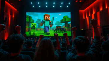 Cris et pop-corn en l’air l’ambiance explosive du film Minecraft