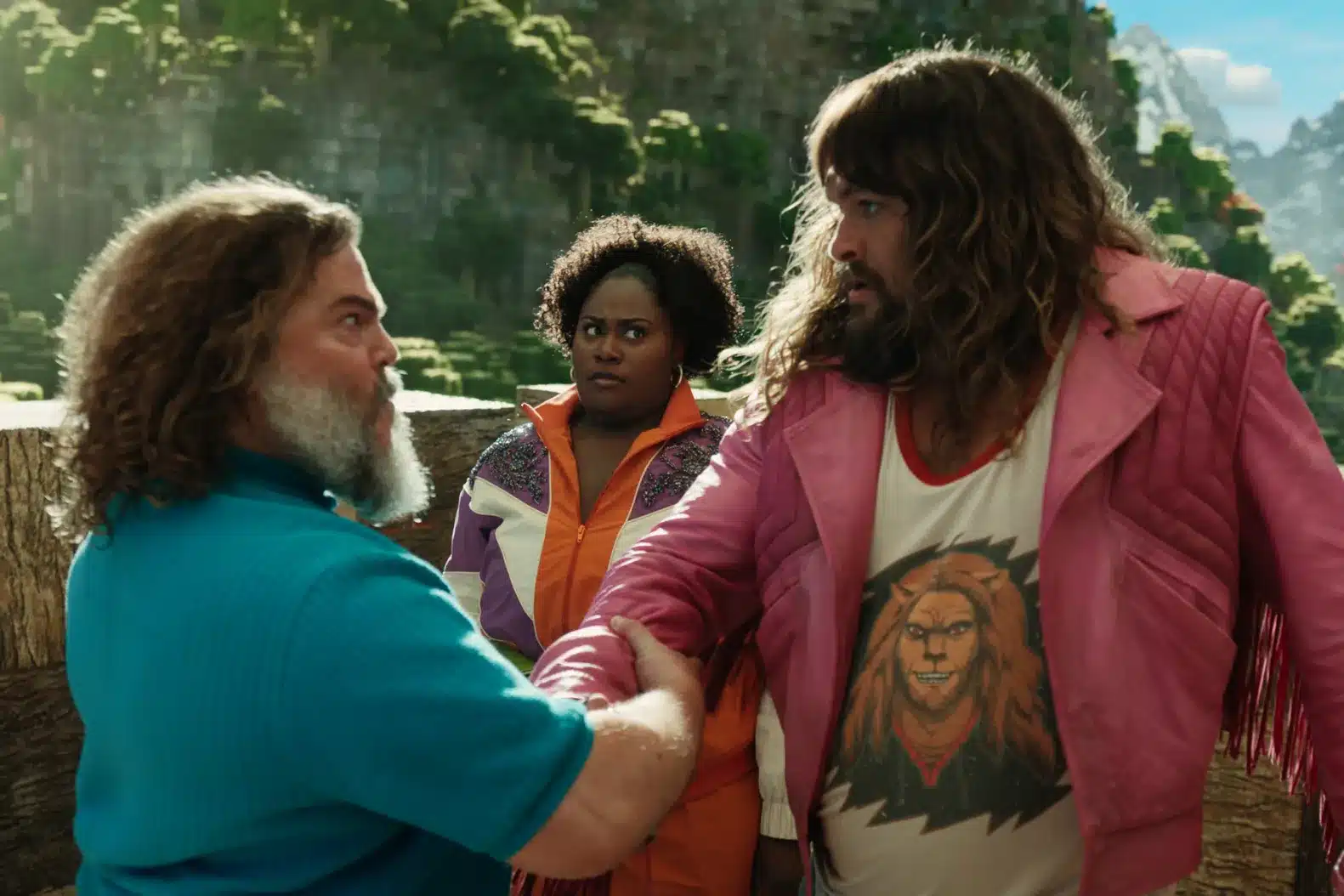 Jack Black et Jason Momoa Minecraft