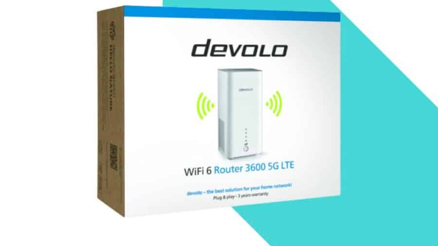 La boîte contenant le routeur 5G Devolo 3600