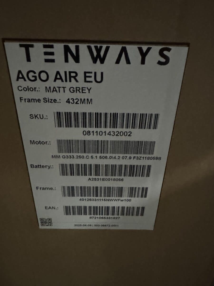 Tenways AGO Air : L'élégance au service de la performance