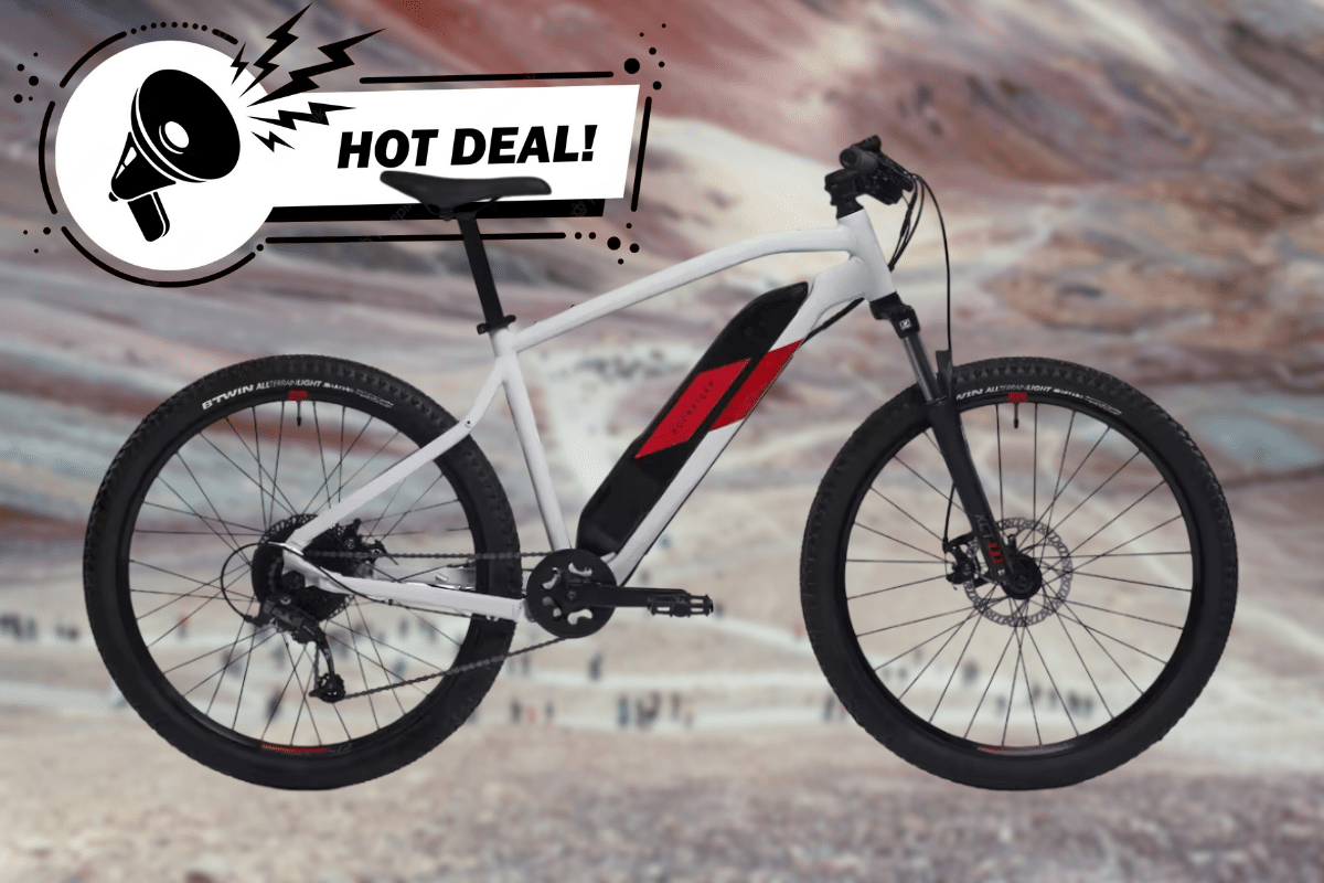 Chez Decathlon, le VTT électrique E-ST 100 Rockrider est à moins de 800€ en ce moment !