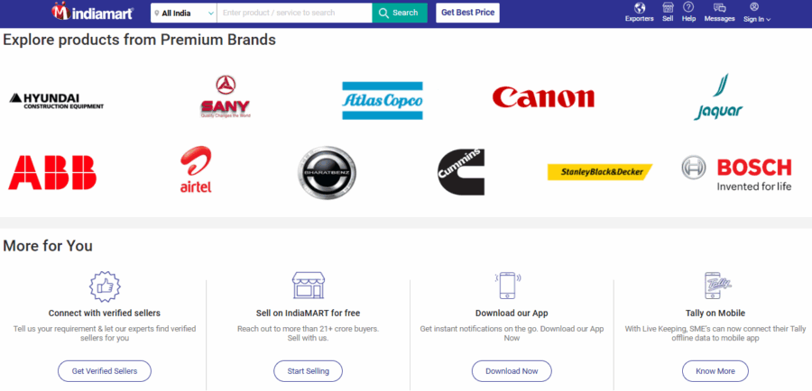 indiamart - partenaires