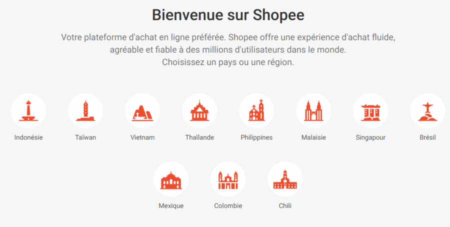 Shopee - pays
