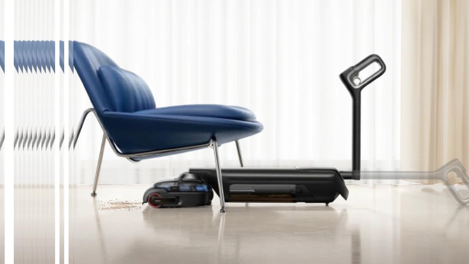 Photo du MOVA M50 Ultra sous un meuble